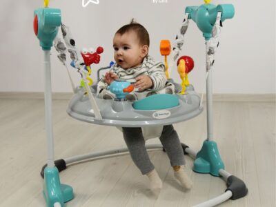 Bebe Stars Trampoline sea animals steel grey