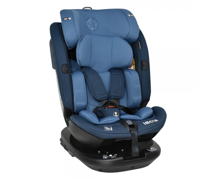 Imola Isofix I-Size 360° Car Seat marine blue & Car Window Sun Shade & Car mirror