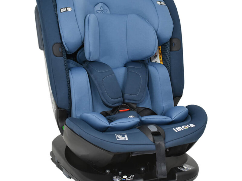 Imola Isofix I-Size 360° Car Seat marine blue & Car Window Sun Shade & Car mirror