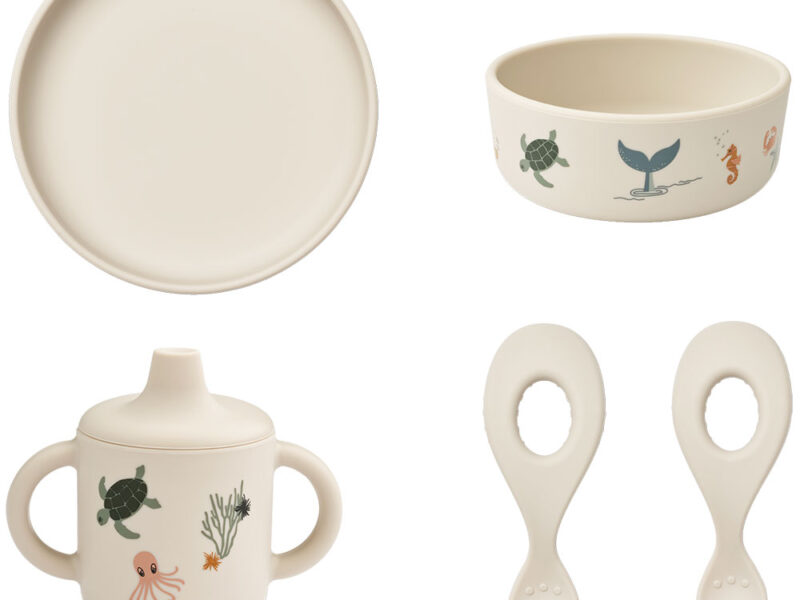 Liewood Dinner Set Silicone sea creatures