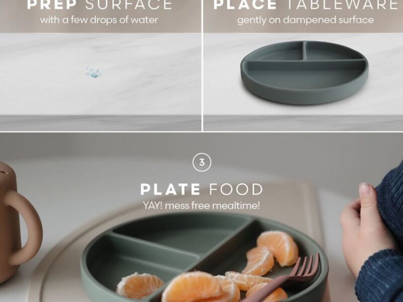 Mushie Silicone Plate, Spoon & Training cup with straw