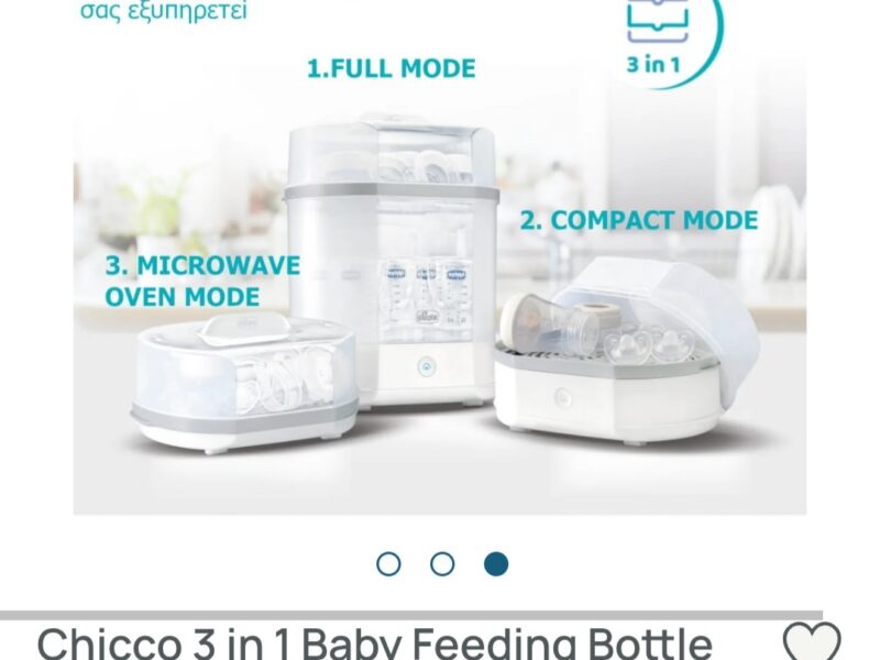 Chicco 3 in 1 Baby Feeding Bottle Sterilizer